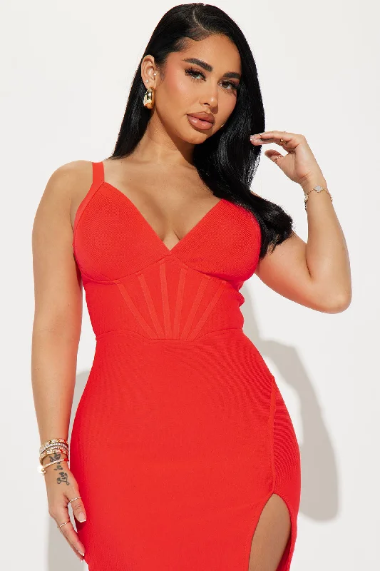 Acacia Bandage Mini Dress - Orange