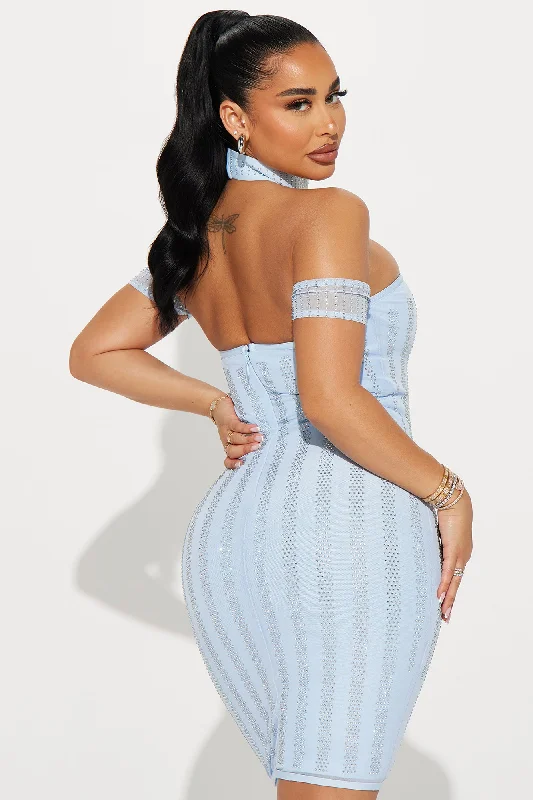 Celestial Bandage Midi Dress - Light Blue