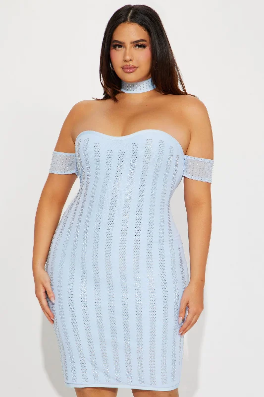 Celestial Bandage Midi Dress - Light Blue