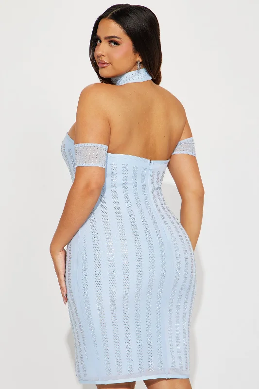 Celestial Bandage Midi Dress - Light Blue