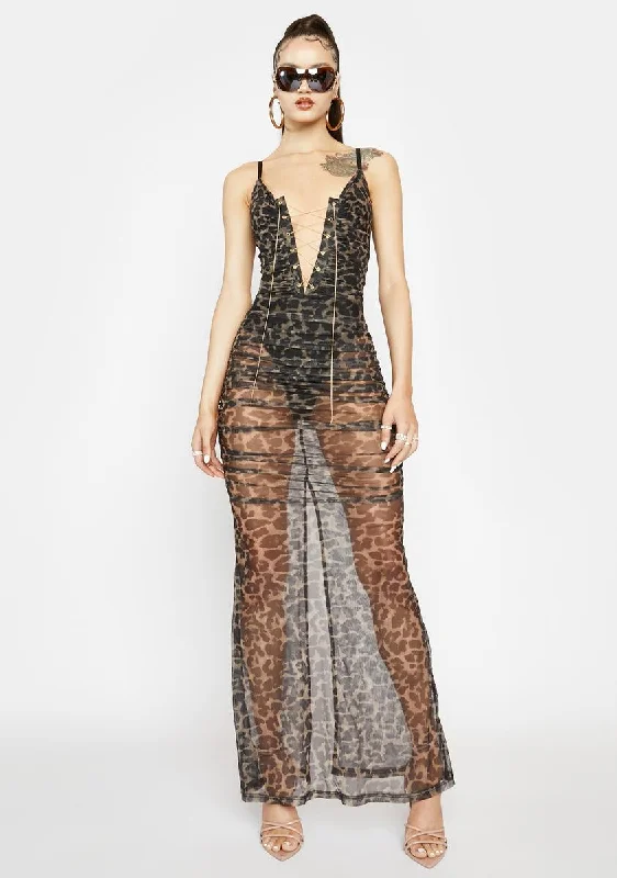 Fatal Attraction Leopard Maxi Dress