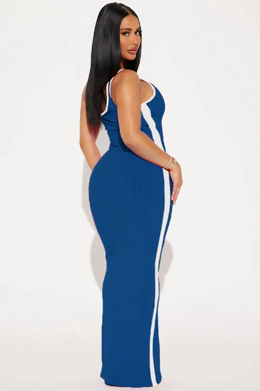 Maya Snatched Maxi Dress - Navy/combo