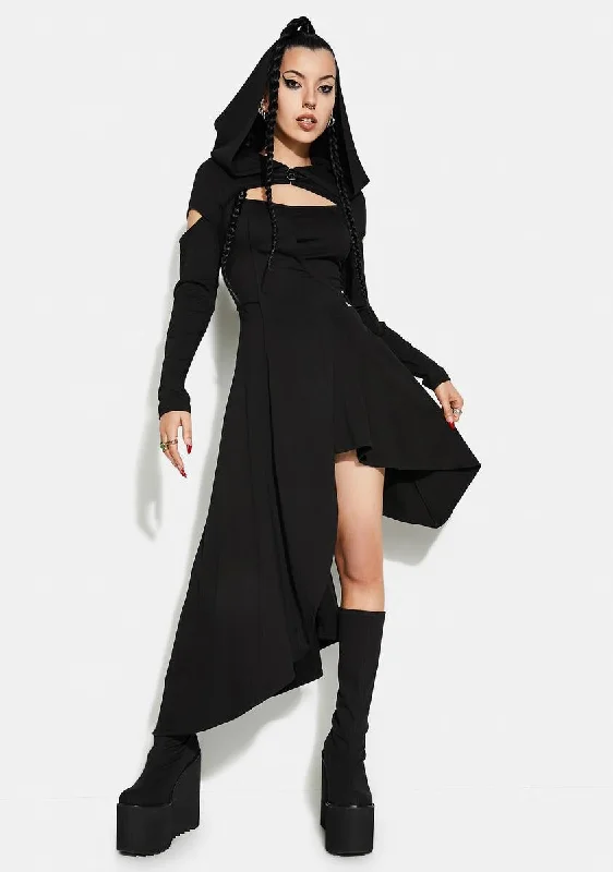 Punk Knitted Asymmetrical Dress