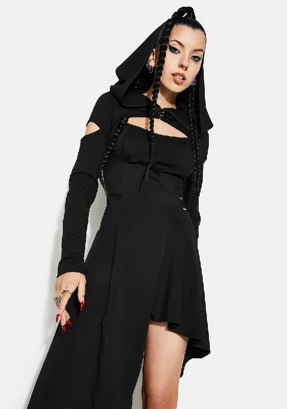 Punk Knitted Asymmetrical Dress