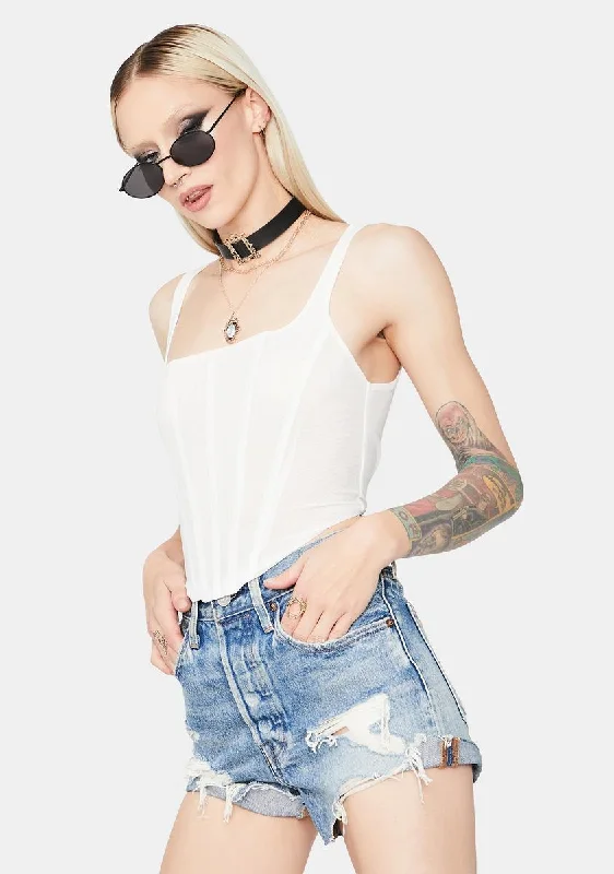 No Comparison Mesh Corset Top