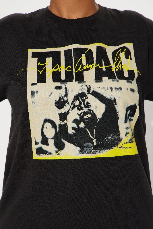 Tupac West Coast Washed Tee - Black Wash