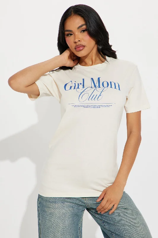 Vintage Girl Mom Club Tee - Beige