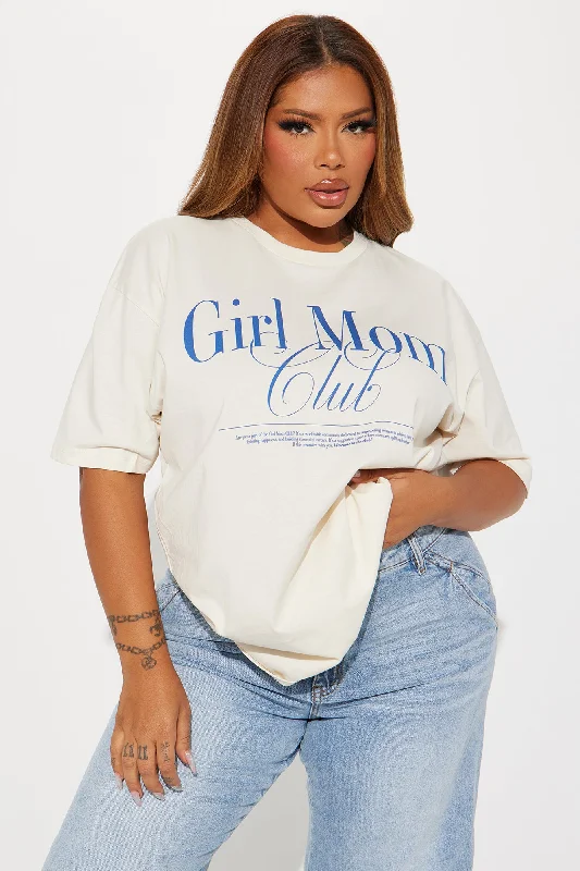 Vintage Girl Mom Club Tee - Beige