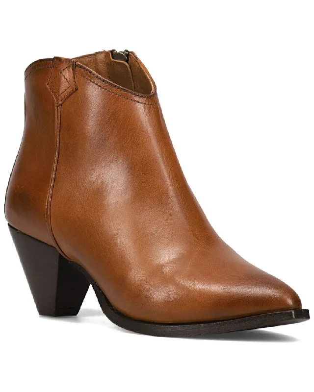 Frye June Leather Western Bootie