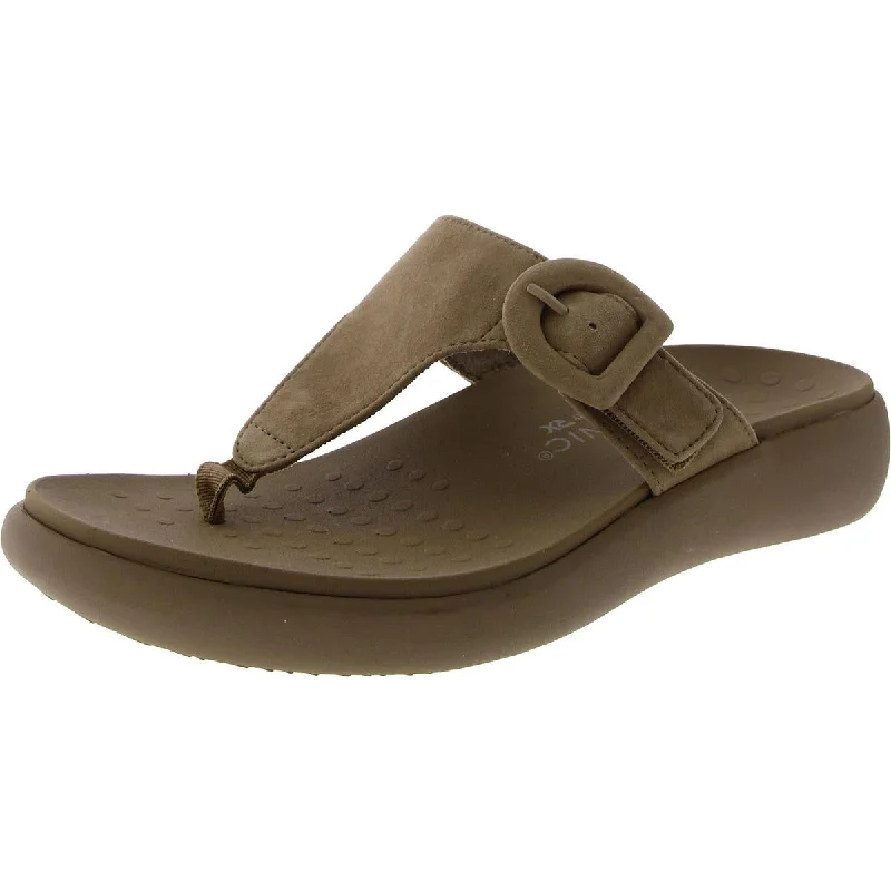 Activate Womens Suede Thong Slide Sandals