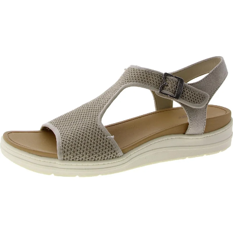 Time Off Sun Womens Faux Suede Comfort Wedge Sandals