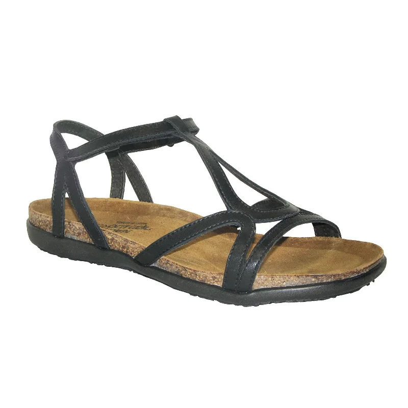 Naot Dorith Elegant Backstrap Sandal (Women) - Black Raven Leather