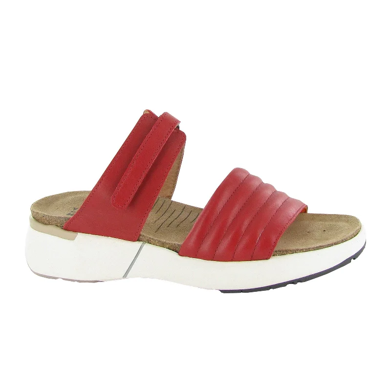 Naot Vesta Slide Sandal (Women) - Kiss Red Leather