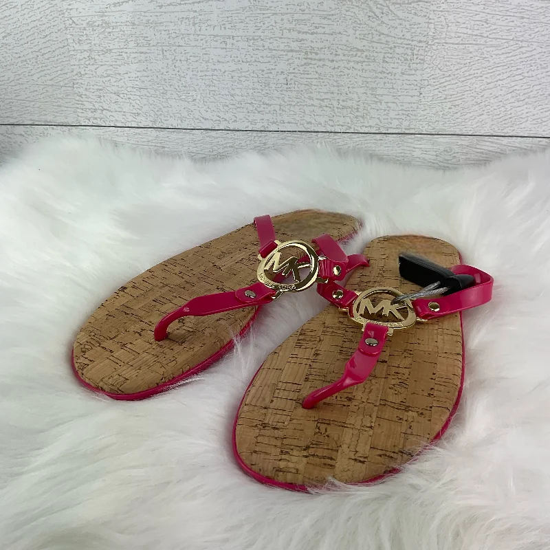 Sandals Designer By Michael Kors In Pink, Size: 9