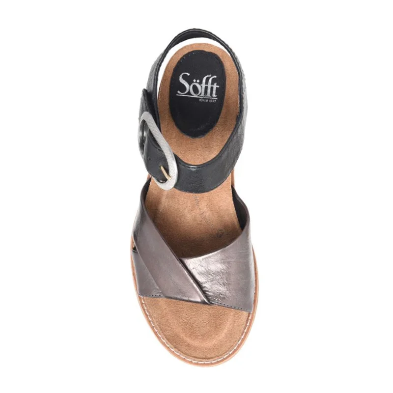 Sofft Bayo Backstrap Sandal (Women) - Black/Pewter