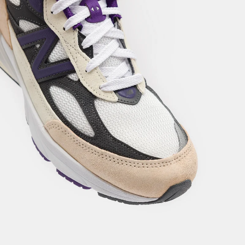 MADE in USA 990 V6 Sneaker in White/Black Plum/Phantom