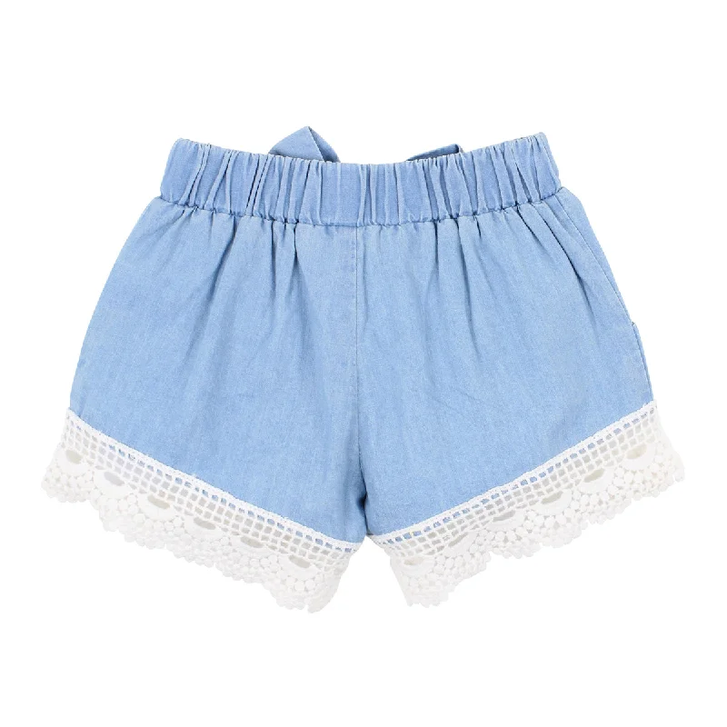 Bebe Jean Shorts in Light Indigo