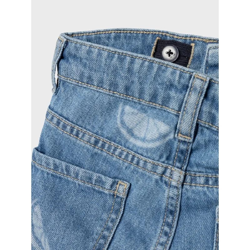 Name It Denim Blue Citrus Rose Regular Denim Shorts