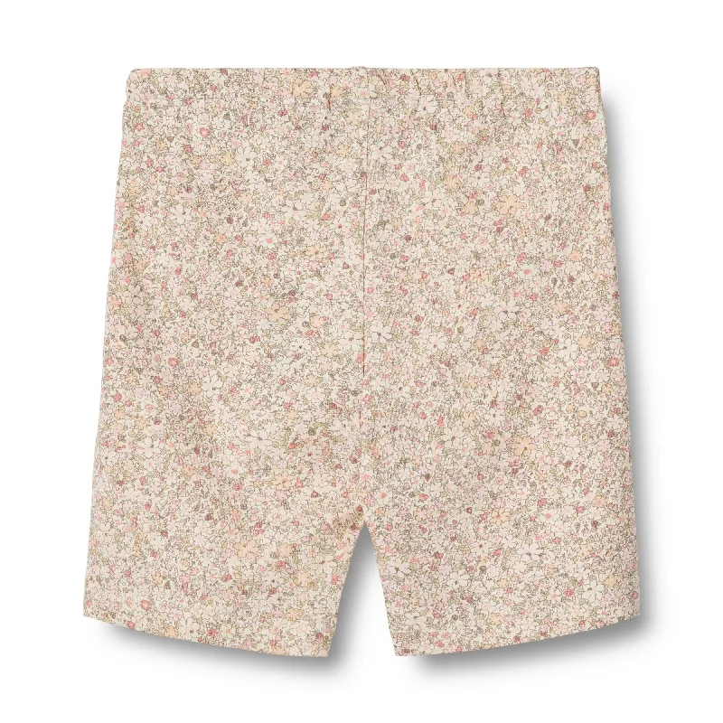 Wheat Cream Flower Meadow Bike Shorts Anne