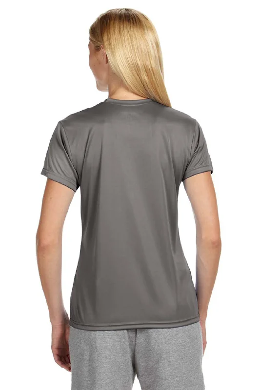 A4 Womens Performance Moisture Wicking Short Sleeve Crewneck T-Shirt - Graphite Grey