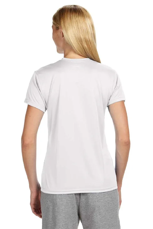 A4 Womens Performance Moisture Wicking Short Sleeve Crewneck T-Shirt - White