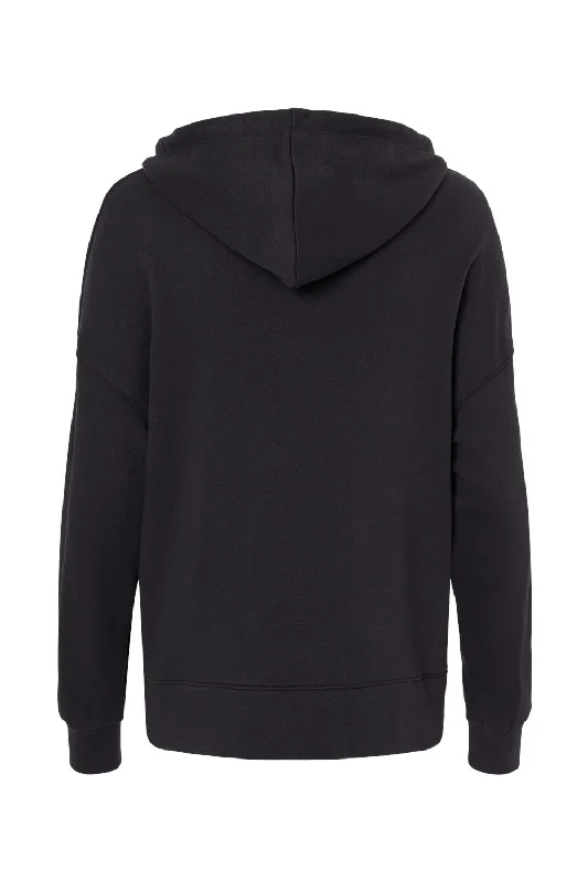 Alternative Womens Eco Washed Hooded Sweatshirt Hoodie - Black - NEW