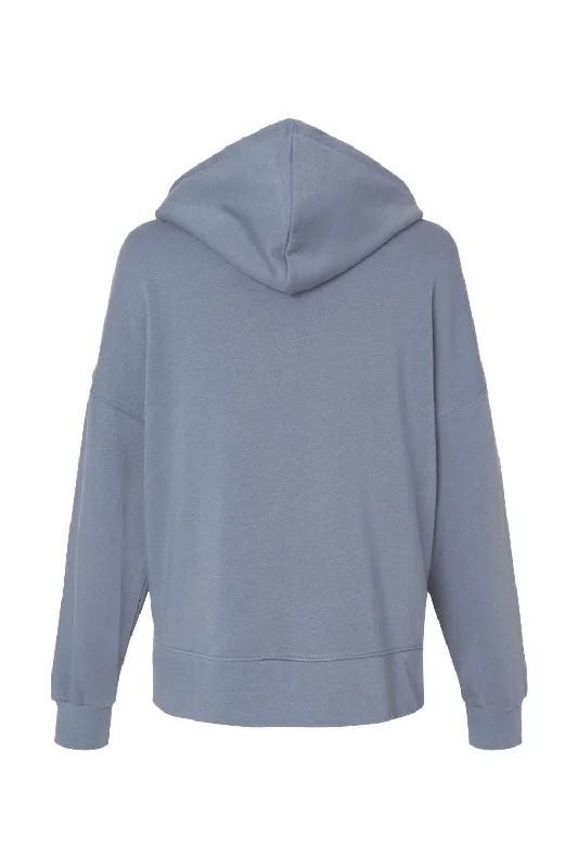 Alternative Womens Eco Washed Hooded Sweatshirt Hoodie - Washed Denim Blue - NEW