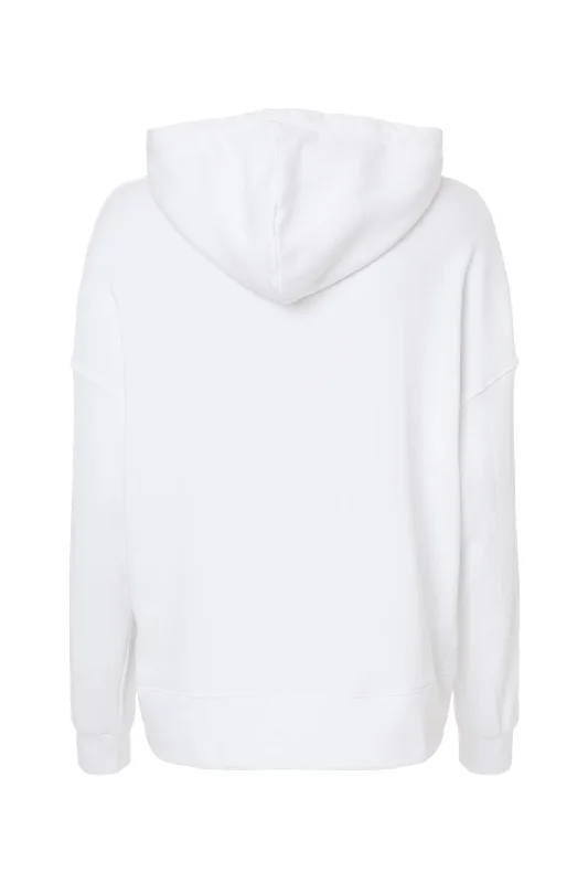 Alternative Womens Eco Washed Hooded Sweatshirt Hoodie - White - NEW