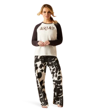 Ariat Women's Cow Print Pajama Set