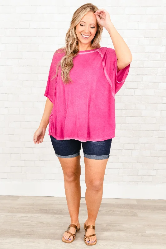 Balanced Top, Hot Pink