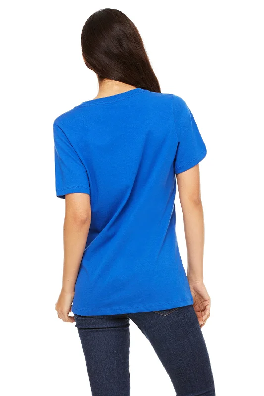 Bella + Canvas Womens Relaxed Jersey Short Sleeve V-Neck T-Shirt - True Royal Blue