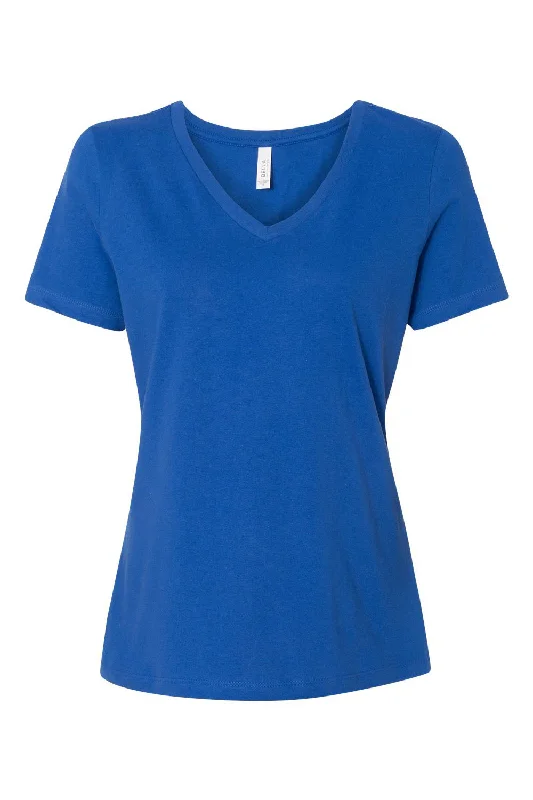 Bella + Canvas Womens Relaxed Jersey Short Sleeve V-Neck T-Shirt - True Royal Blue