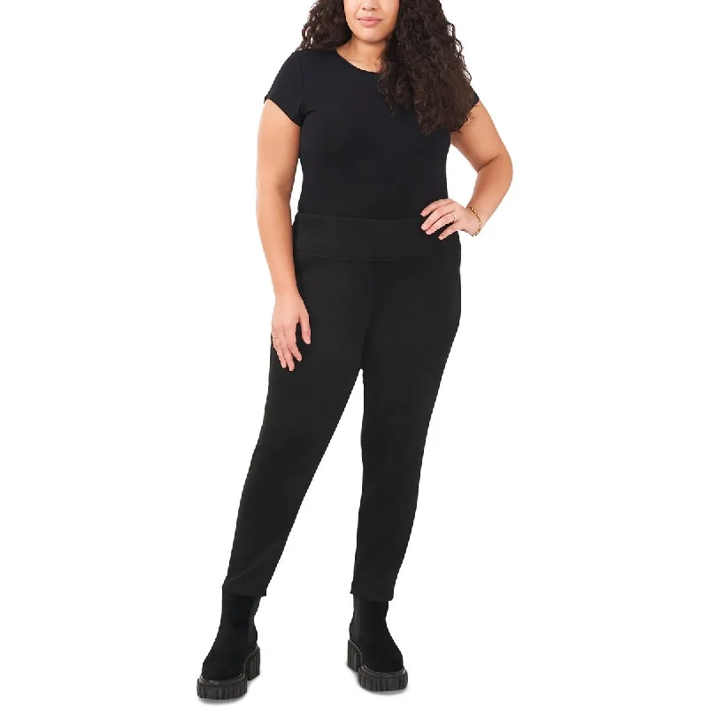 Plus Womens Faux Suede Pull On Leggings