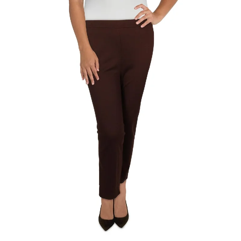 Womens Wide Leg Pull On Ankle Pants