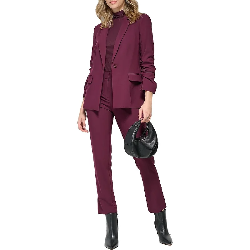 Womens Straight Leg Ankle Dress Pants