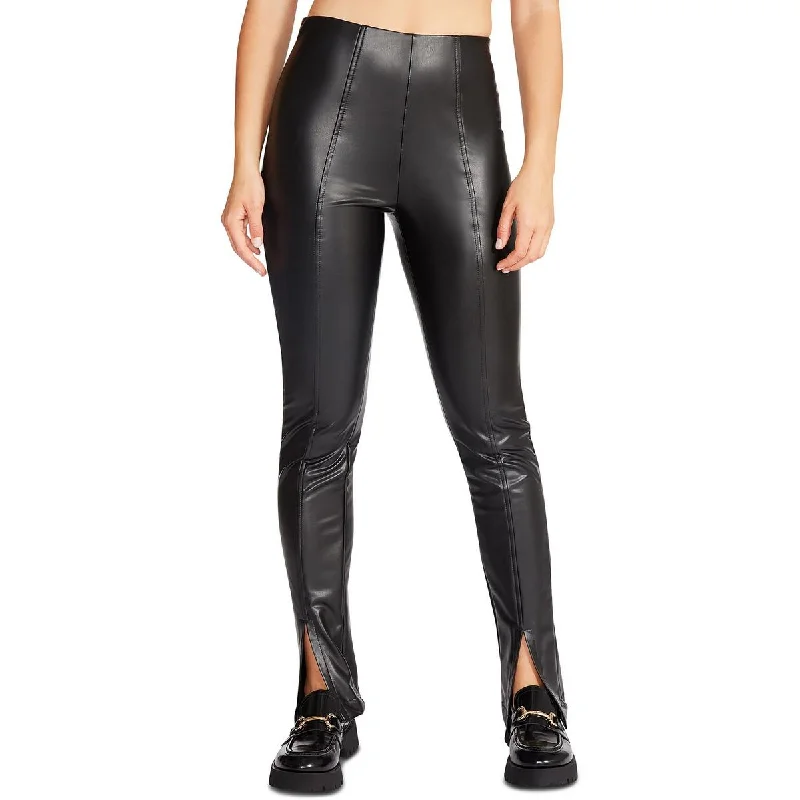 Anastasia Womens Faux Leather Slim Leggings