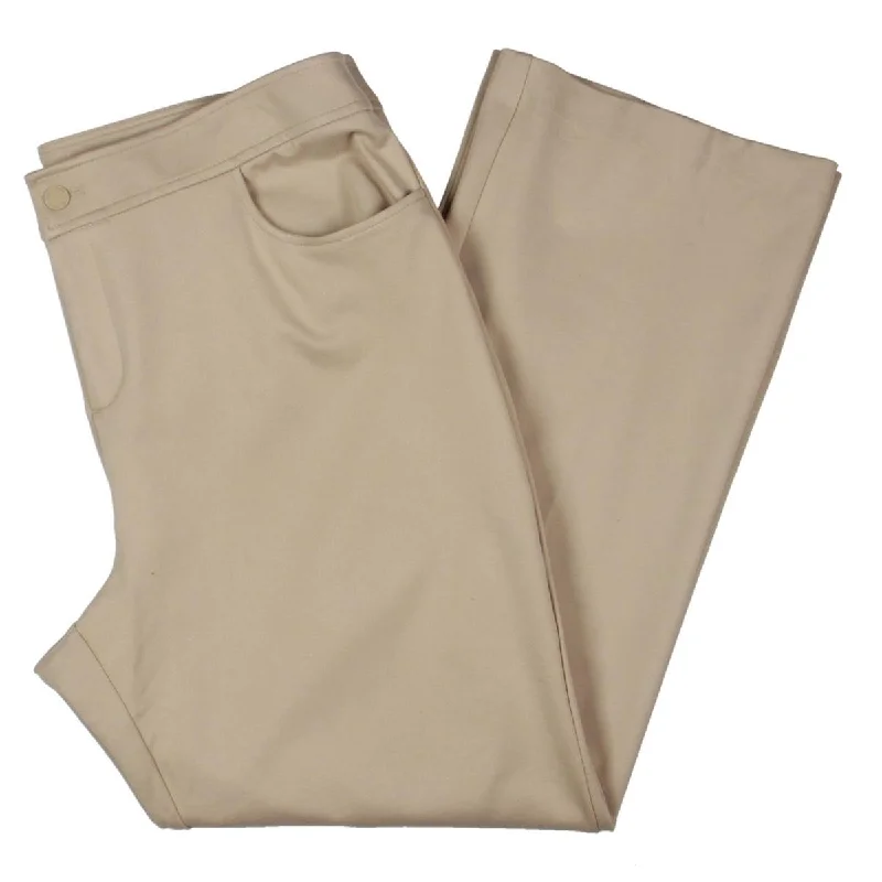 Plus Womens High-Rise Professional Straight Leg Pants