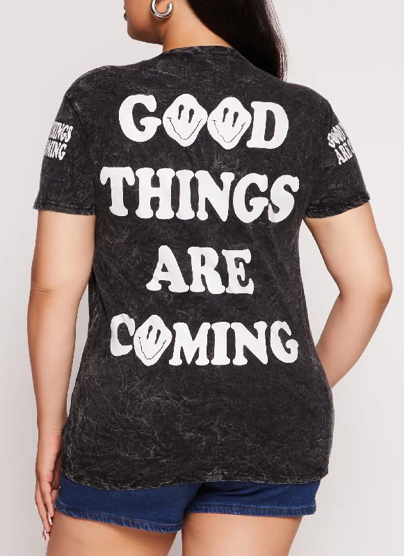 Plus Size Good Things Graphic T Shirt