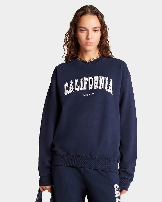 California Crewneck - Navy/White