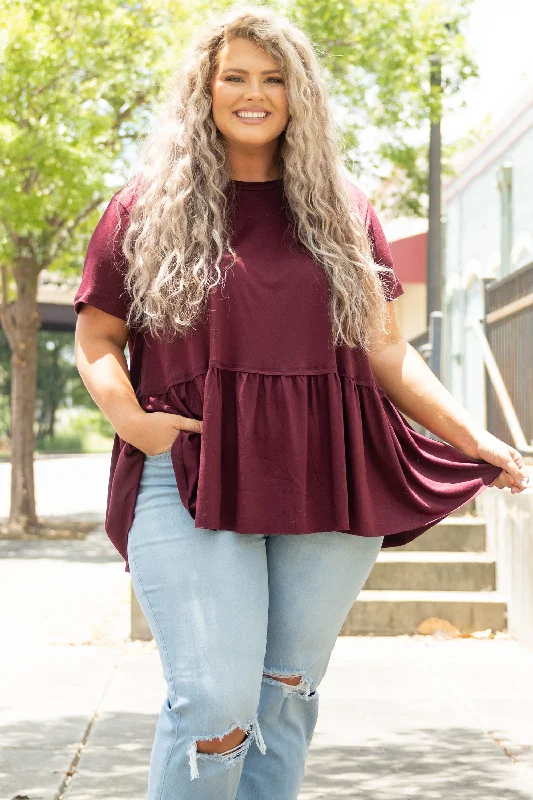 Charming Beauty Top, Raisin