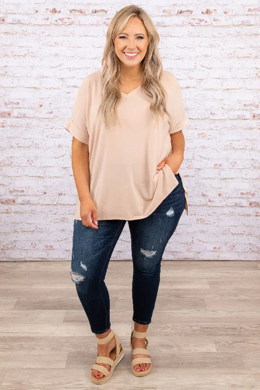 Comfy Travels Top, Dusty Blush