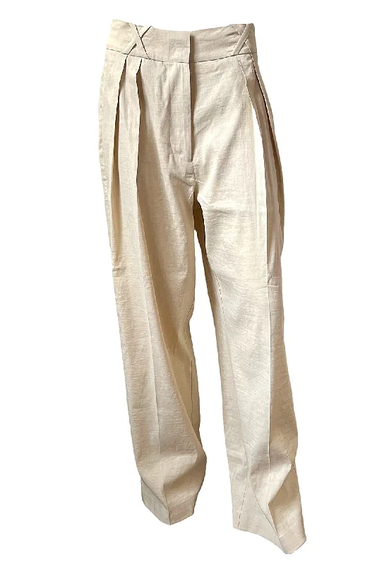 Tailored Linen-Blend Trousers