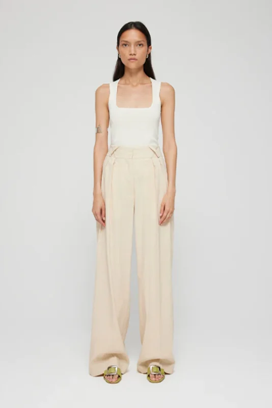 Tailored Linen-Blend Trousers