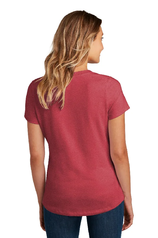 District Womens Flex Short Sleeve Scoop Neck T-Shirt - Heather Red