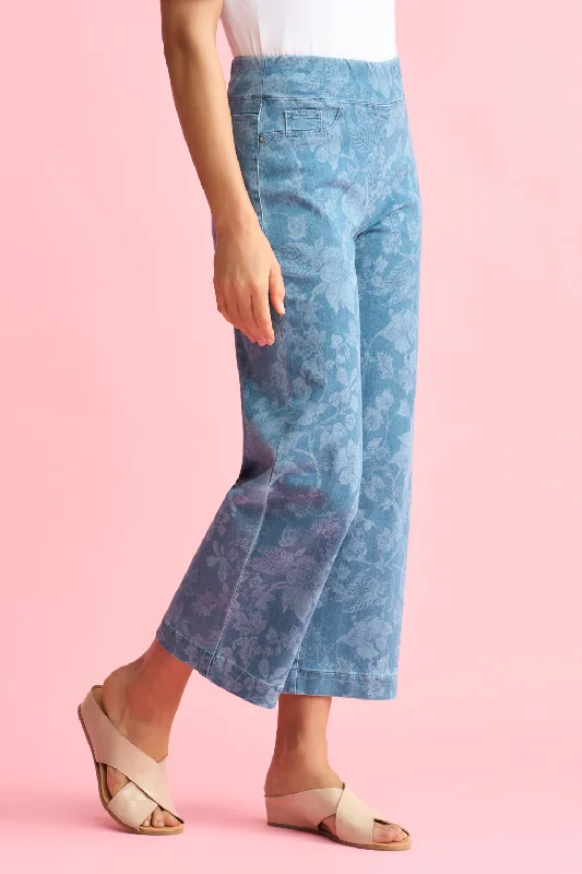 Bengajean® 7/8 Wide Leg - Botanic Laser Print