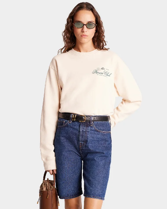 Fitness World Crewneck - Cream/Alpine