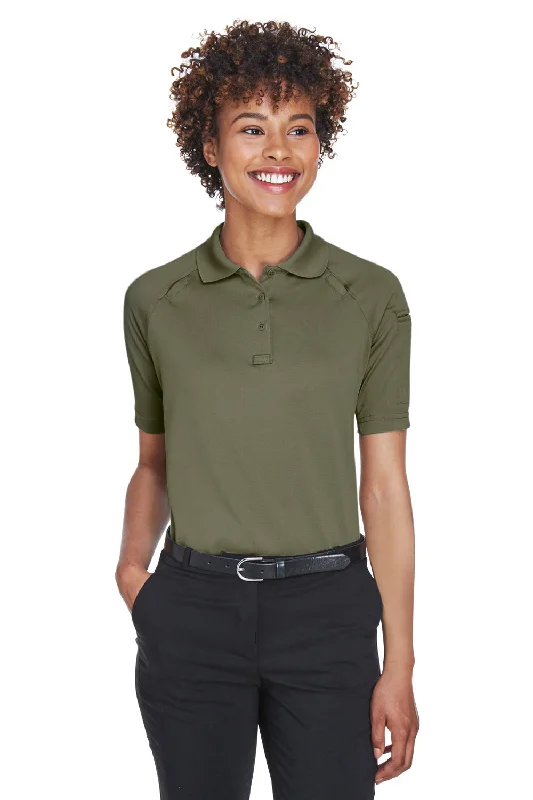 Harriton Womens Advantage Tactical Moisture Wicking Short Sleeve Polo Shirt - Tactical Green