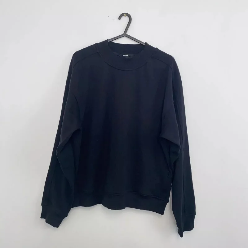 Preowned Lululemon Womens Chill On Pullover Sweatshirt Size 10 Relaxed Fit Black Gym.