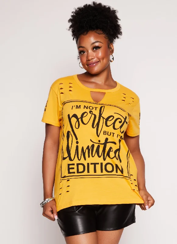 Plus Size Im Not Perfect But Im Limited Edition Graphic Tee