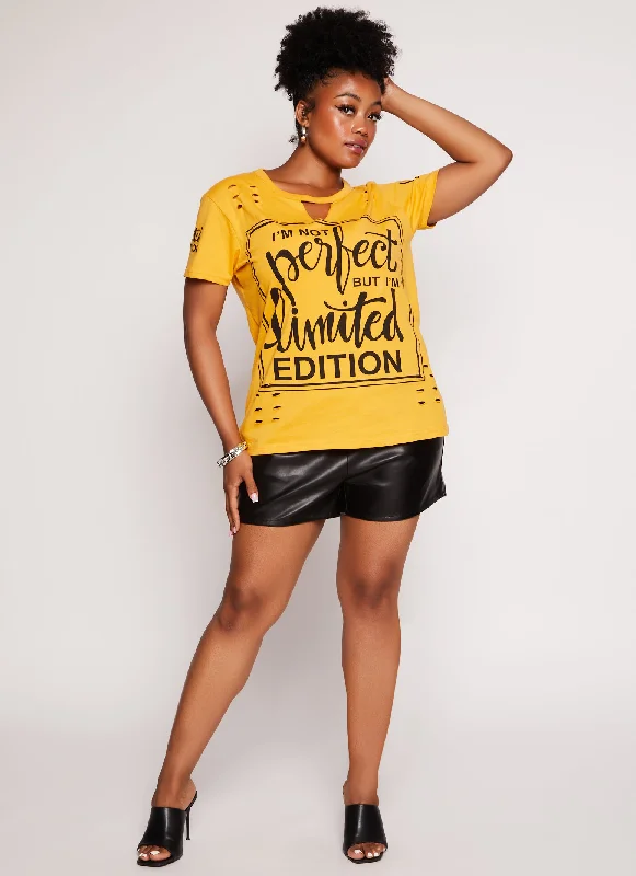 Plus Size Im Not Perfect But Im Limited Edition Graphic Tee